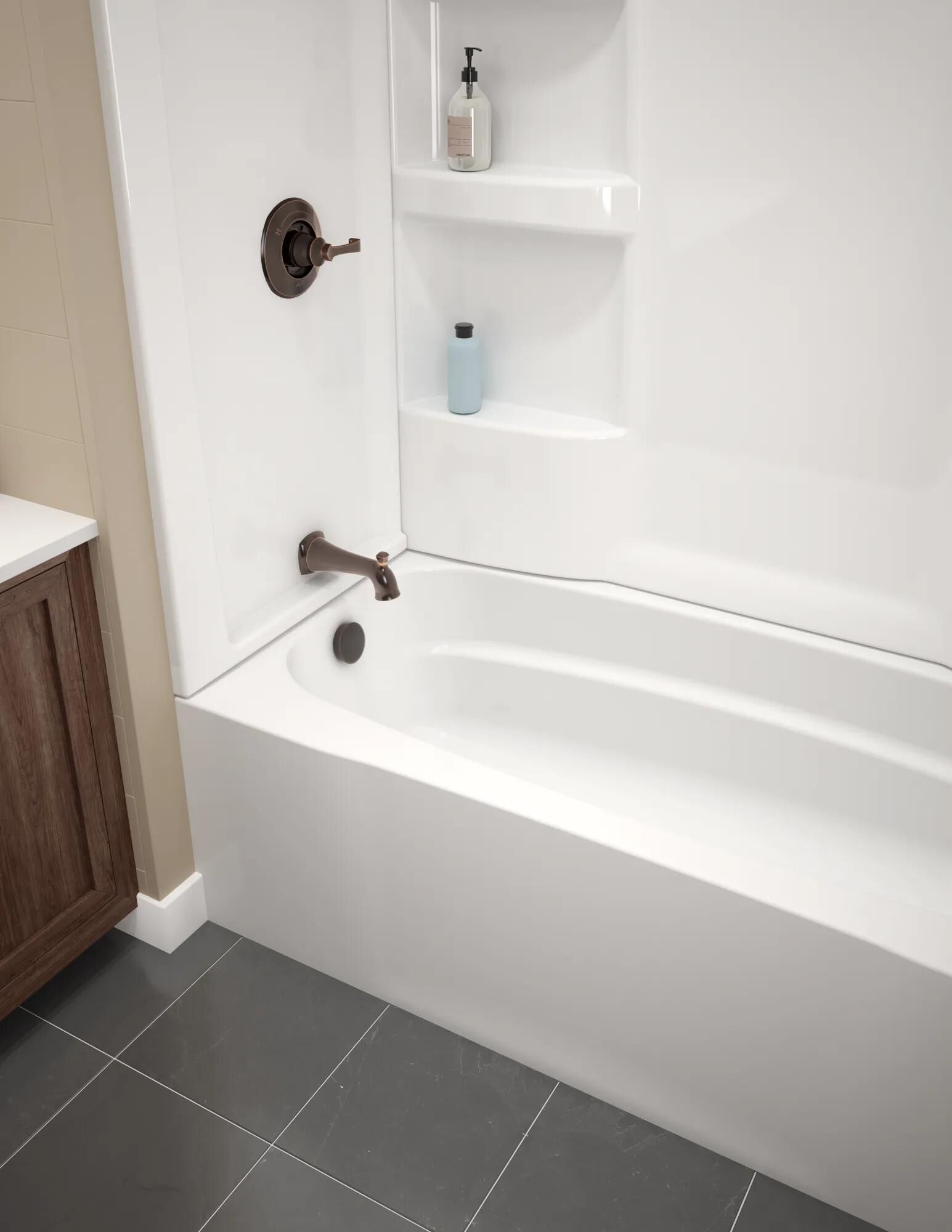 ProCrylic 60 in. x 30 in. Bathtub Surround in High Gloss White