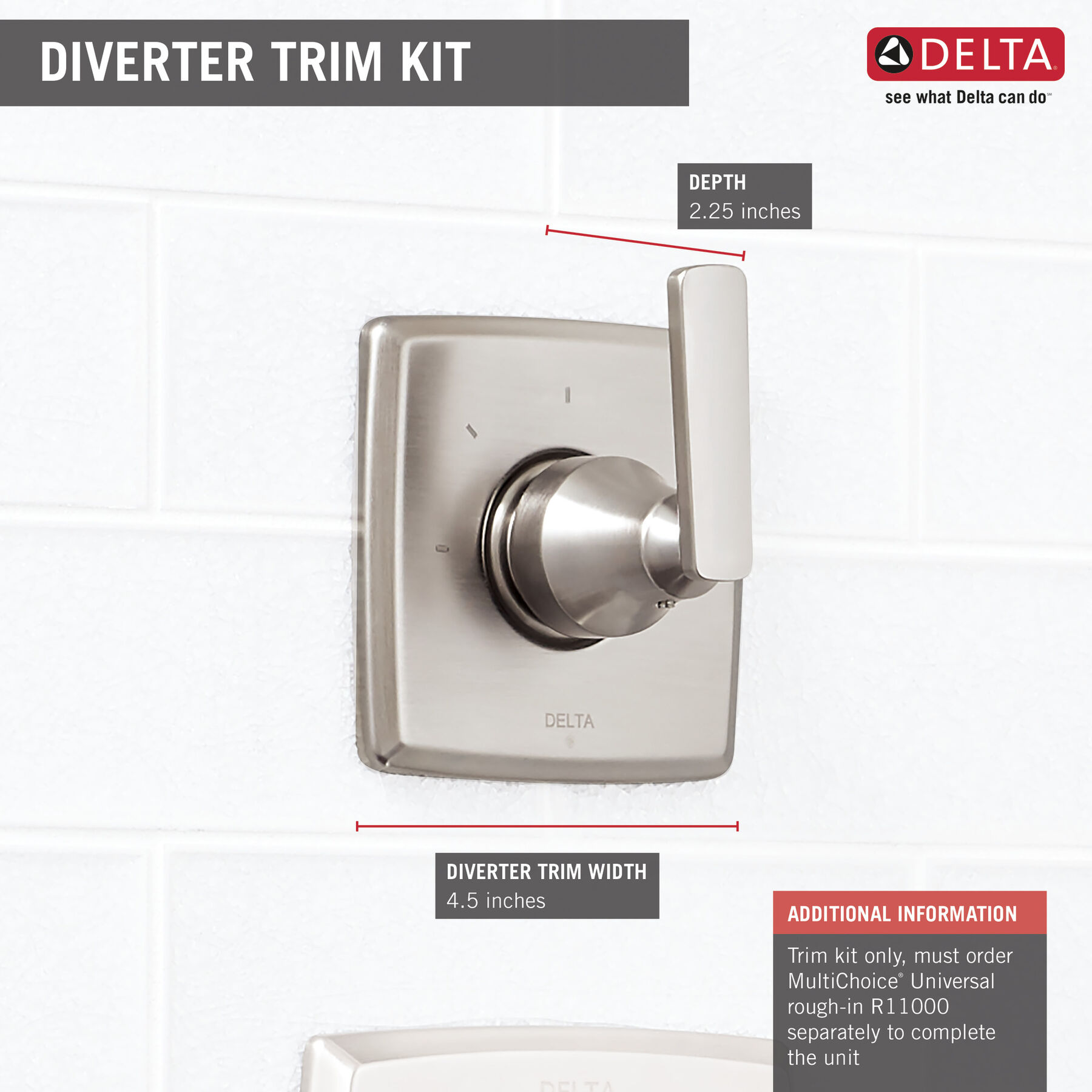 3-Setting 2-Port Diverter Trim