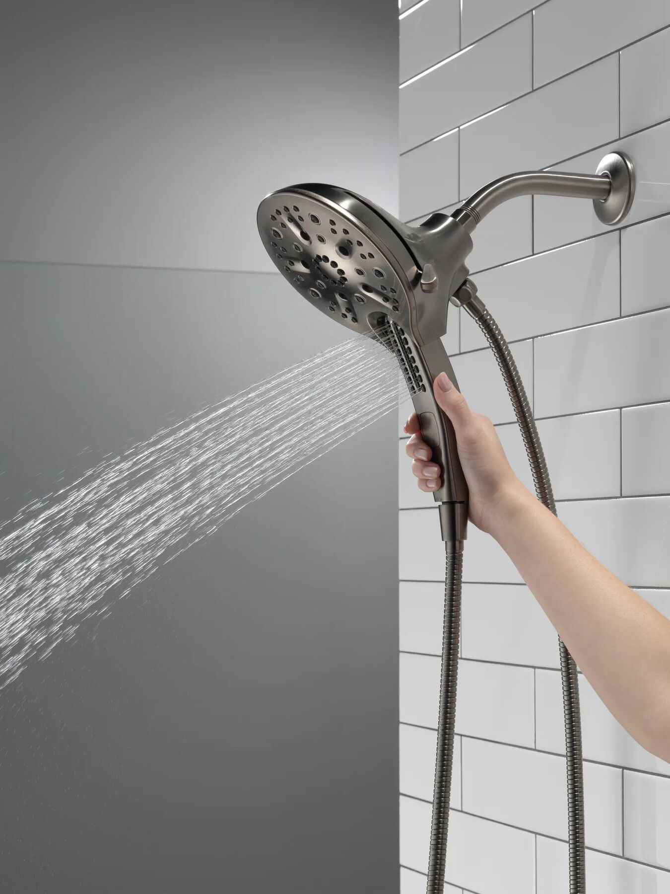 In2ition&reg; H<sub>2</sub>Okinetic&reg; 5-Setting Two-in-One Shower