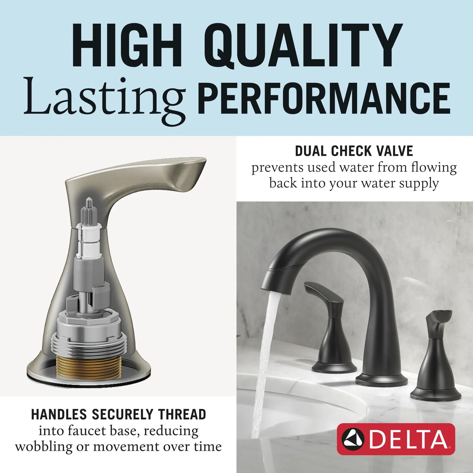 Two Handle Widespread Pulldown Bathroom Faucet