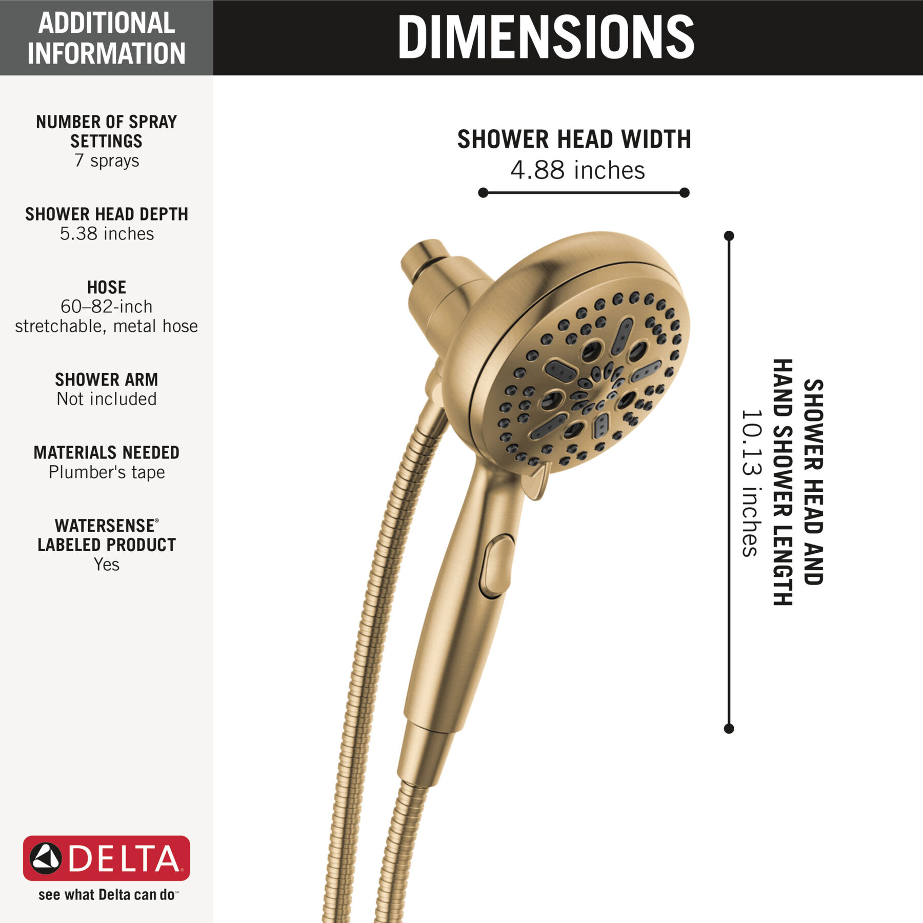 SureDock&reg; Magnetic Hand Shower 1.75 GPM (Recertified)