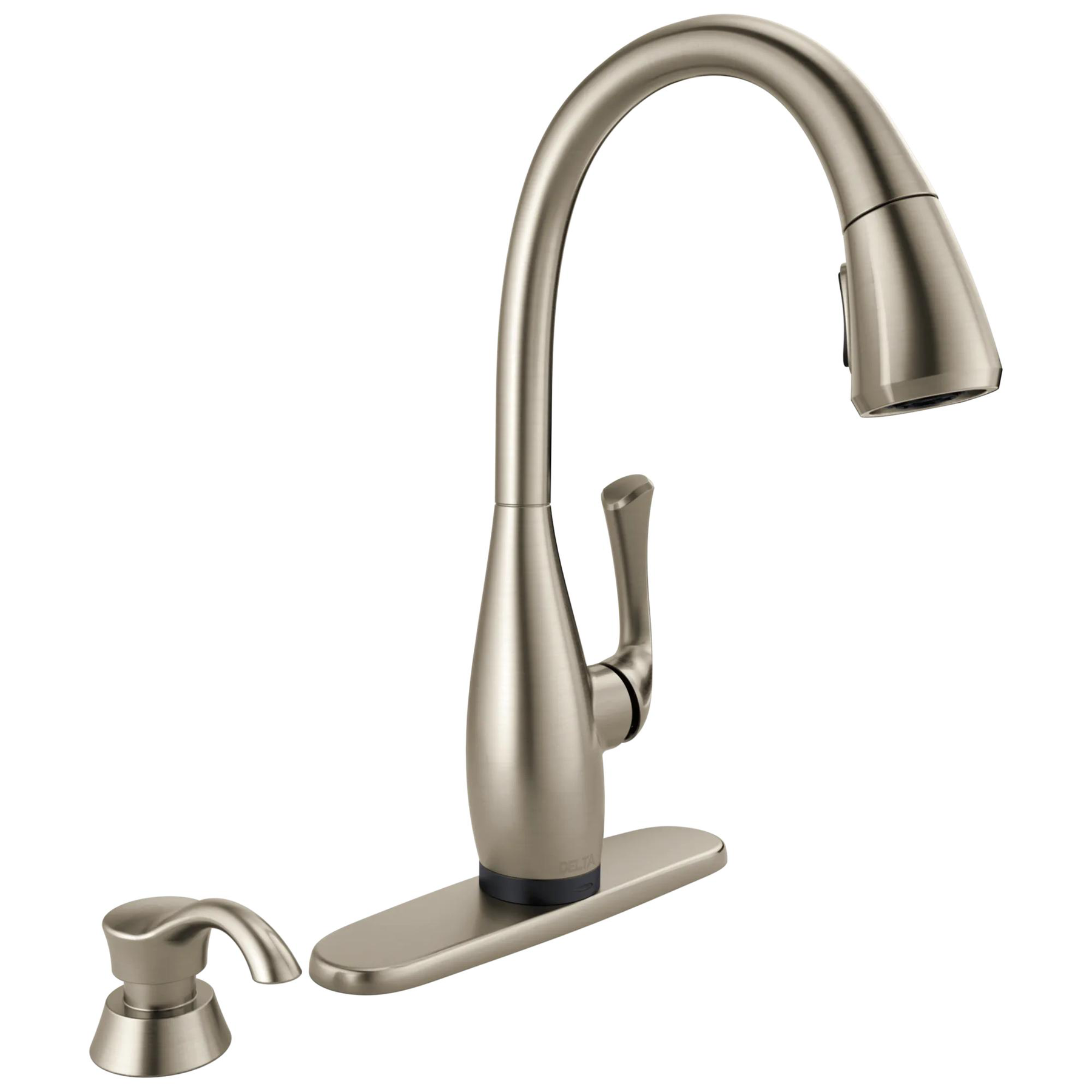 Single Handle Pull-Down Kitchen Faucet with Touch2O&reg; Technology and Soap Dispenser