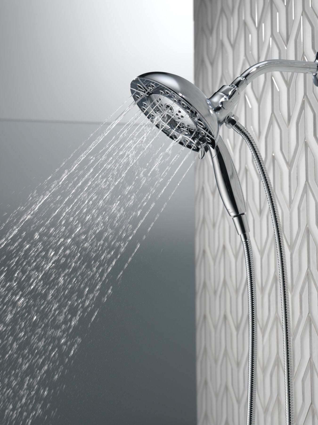 H<sub>2</sub>Okinetic&reg; In2ition&reg; 5-Setting Two-in-One Shower