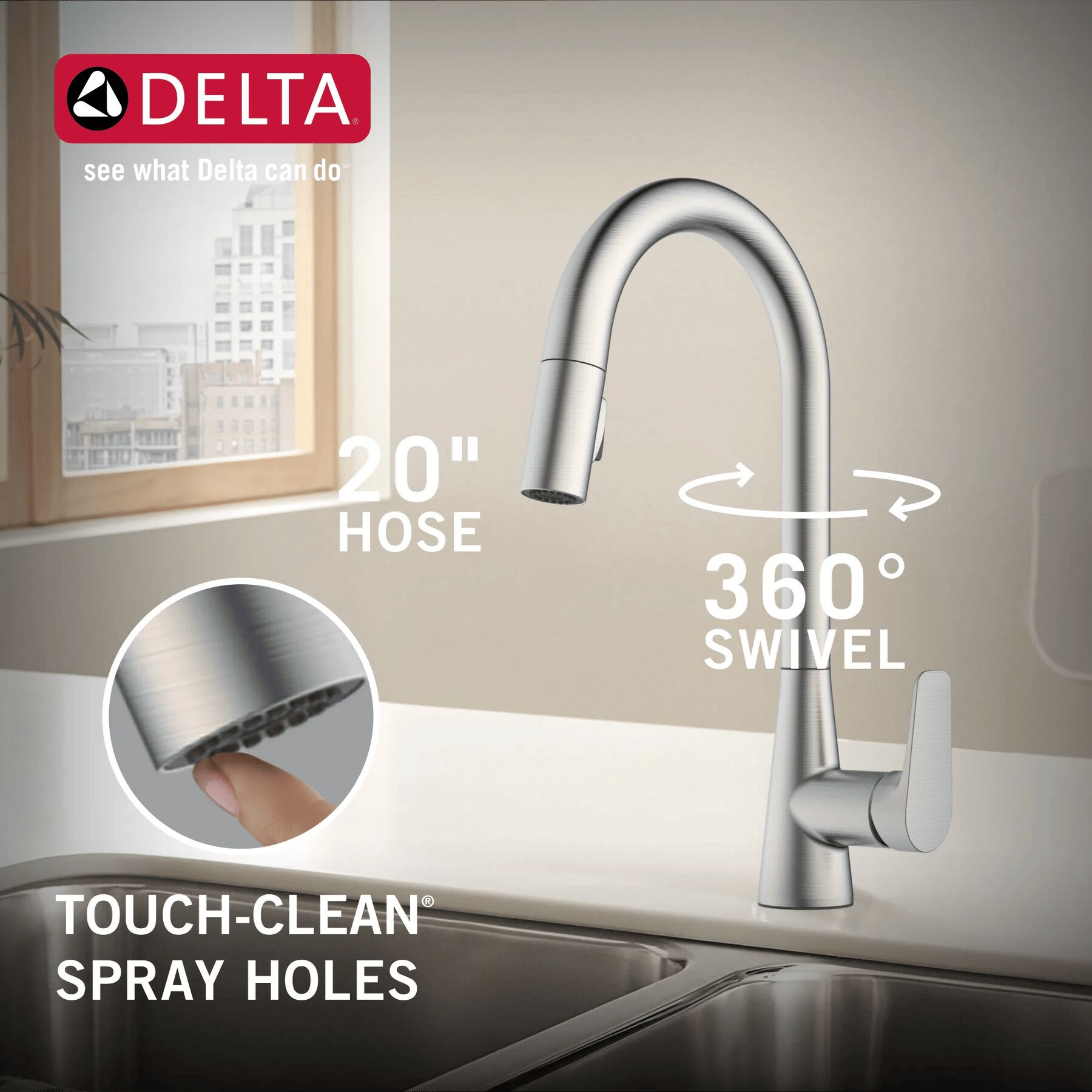 Single Handle Pull-Down Kitchen Faucet