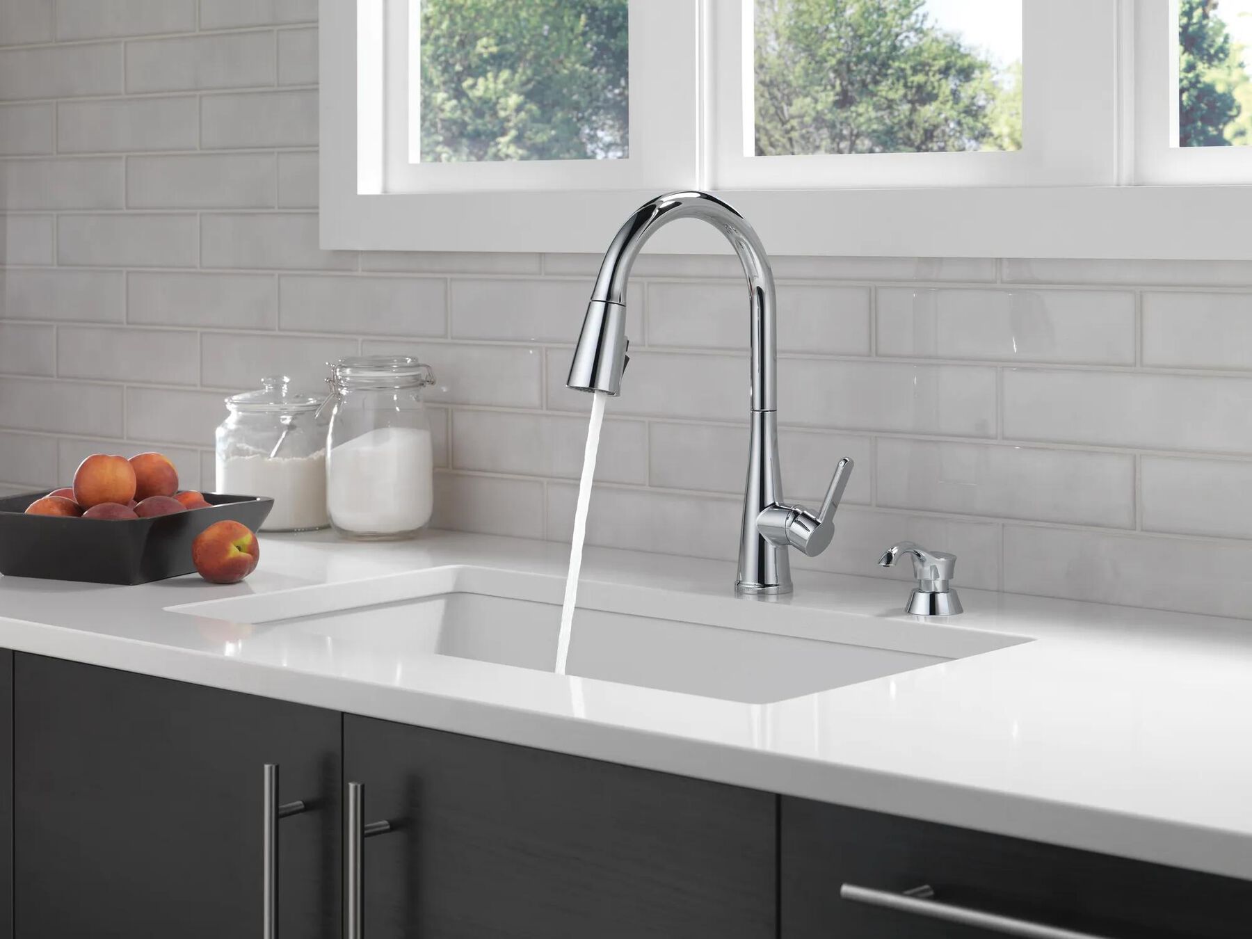 Pull-Down Kitchen Faucet w/Soap (Recertified)
