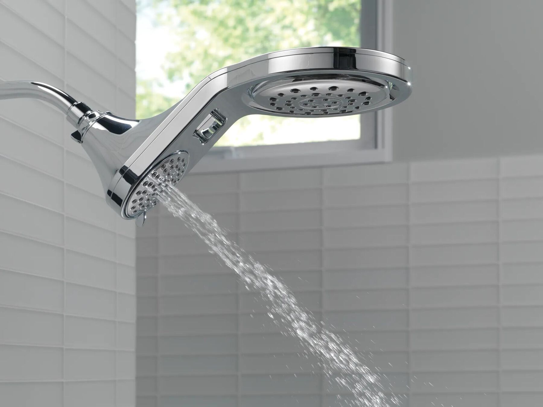 HydroRain&reg; 5-Setting Two-in-One Shower Head