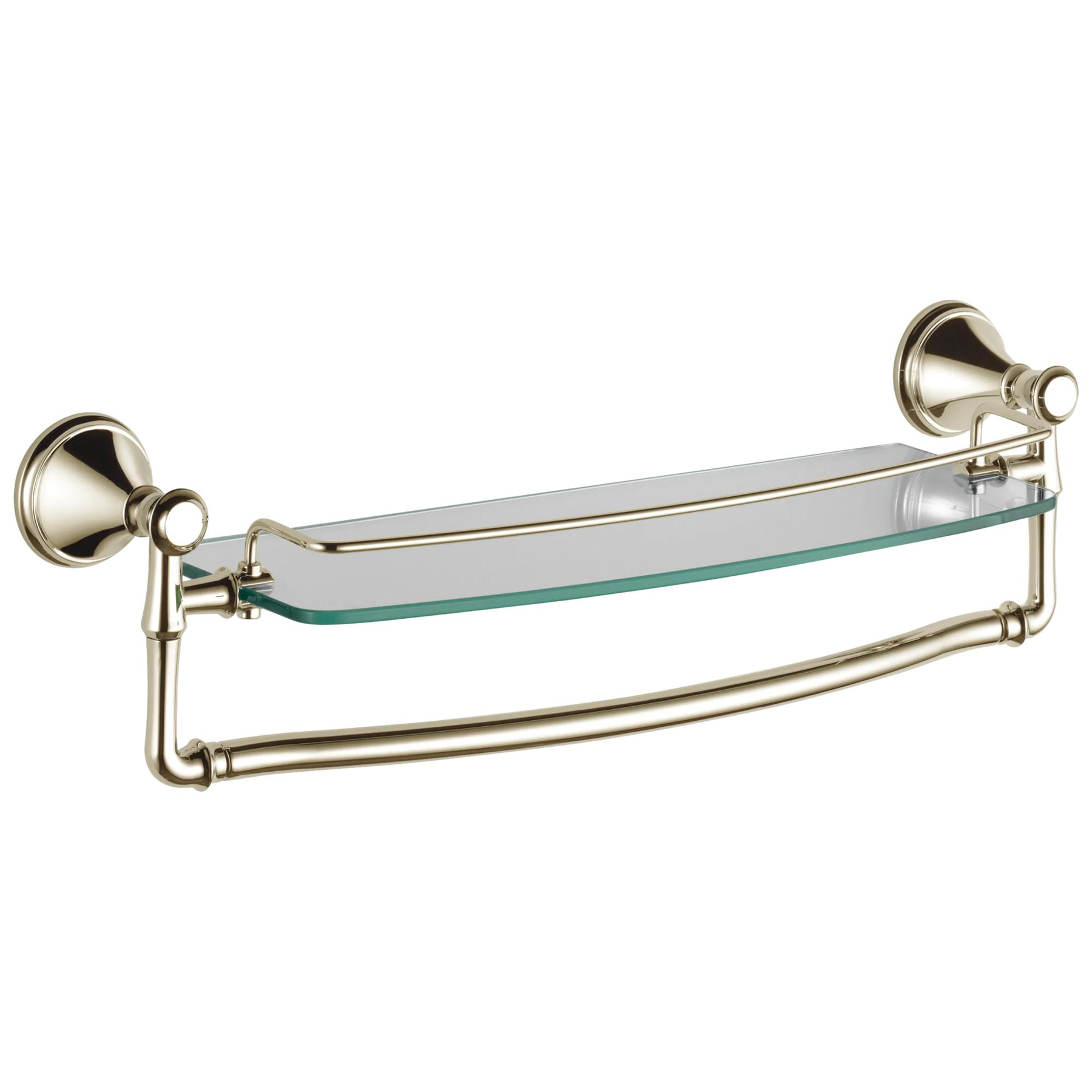18" Glass Shelf with Removable Bar