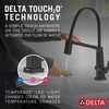 Single Handle Exposed Hose Kitchen Faucet With Touch2O Technology (Recertified)