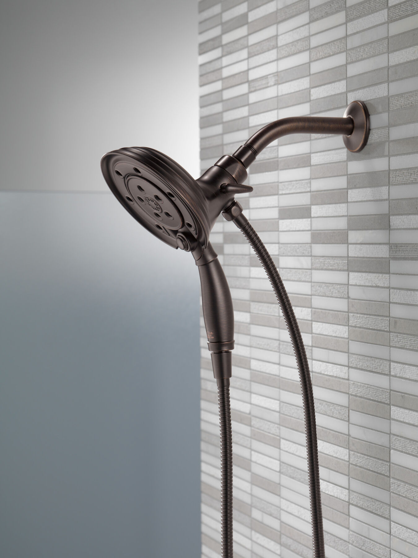 H<sub>2</sub>Okinetic&reg; In2ition&reg; 4-Setting Two-in-One Shower