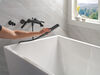 Two Handle Wall Mount Tub Filler Trim with Hand Shower