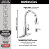 Single Handle Pull-Down Kitchen Faucet with Soap Dispenser and ShieldSpray &reg; Technology (Recertified)