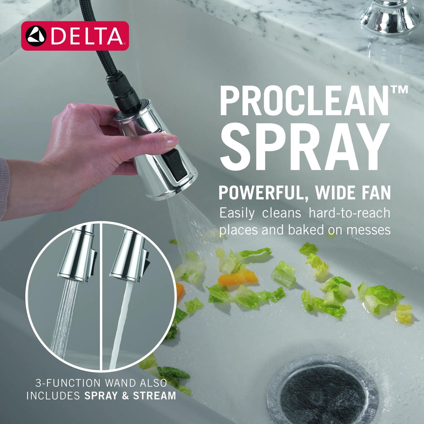 Two Handle Pull-Down Bridge Kitchen Faucet (Recertified)