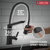 Single Handle Exposed Hose Kitchen Faucet