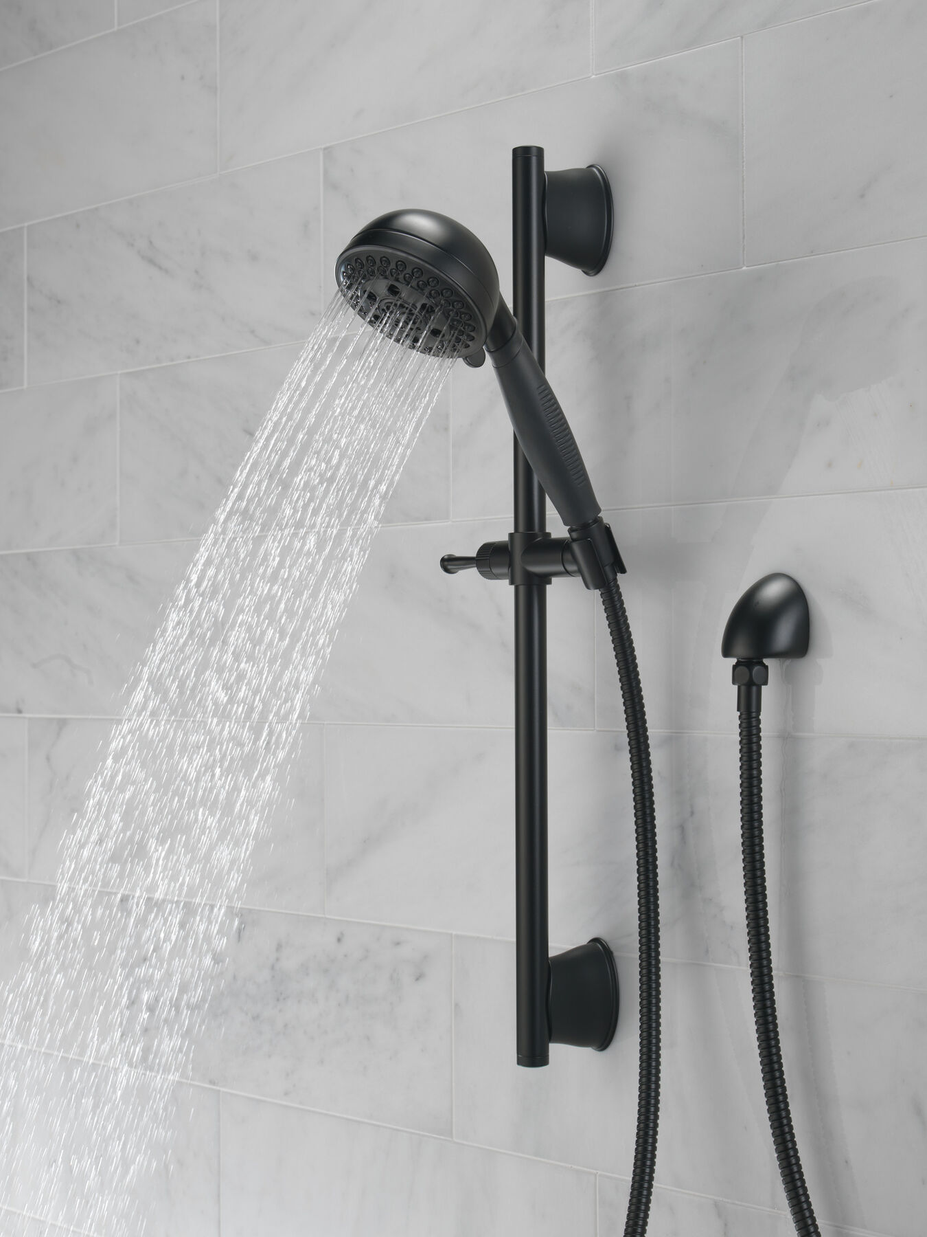 H<sub>2</sub>Okinetic&reg; 5-Setting Slide Bar Hand Shower