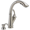 Single Handle Pull-out Kitchen Faucet with Soap Dispenser