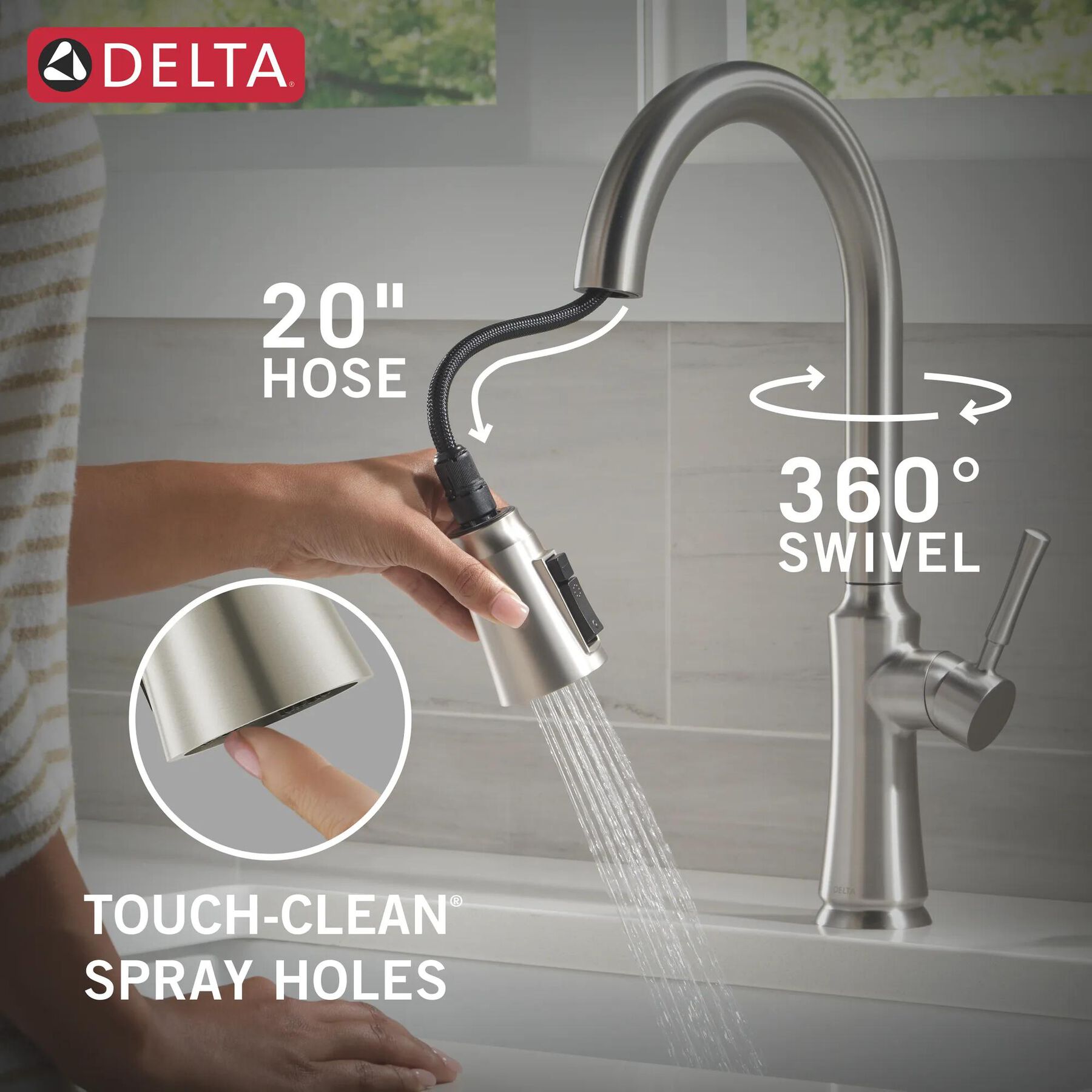 Pull-Down Kitchen Faucet w/Soap (Recertified)