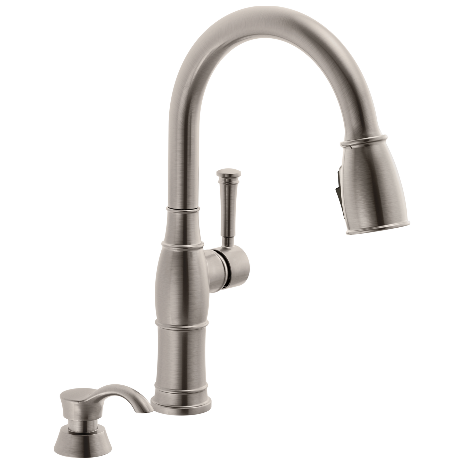 Single Handle Pull-Down Kitchen Faucet with Soap Dispenser and ShieldSpray&reg; Technology (Recertified)