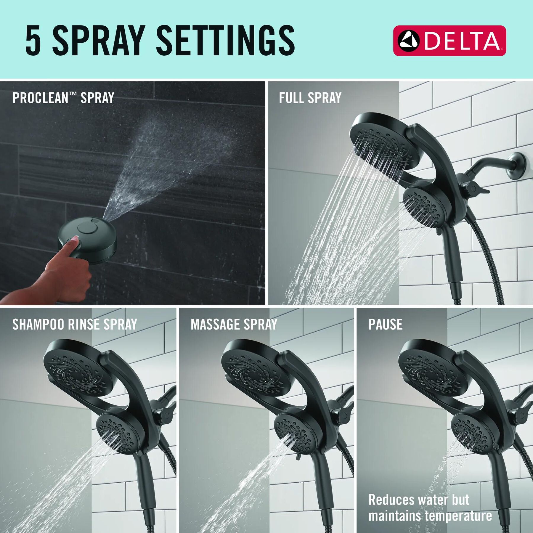 5-Setting HydroRain&reg; with ProClean&reg; (Recertified)