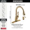 Touch2O with Touchless and VoiceIQ&reg; Technology Single Handle Pull-Down Kitchen Faucet with Soap Dispenser