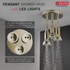 H<sub>2</sub>Okinetic&reg; Pendant Raincan Shower Head with LED Light