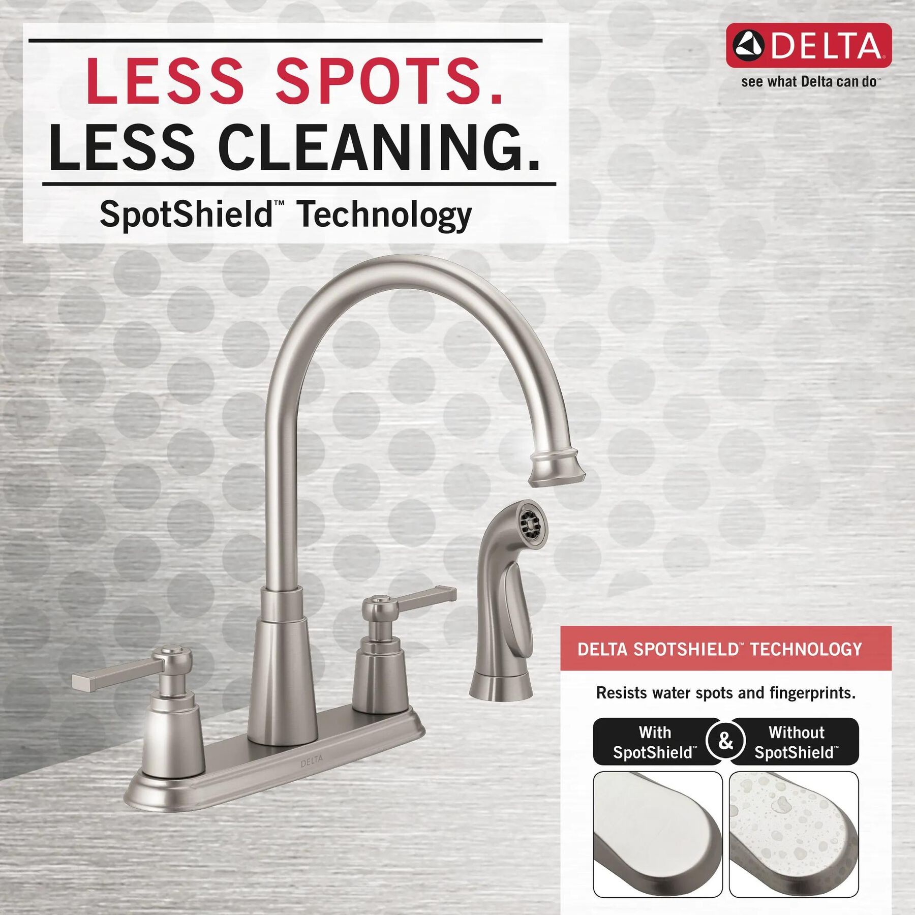 Two Handle Kitchen Faucet with Spray (Recertified)