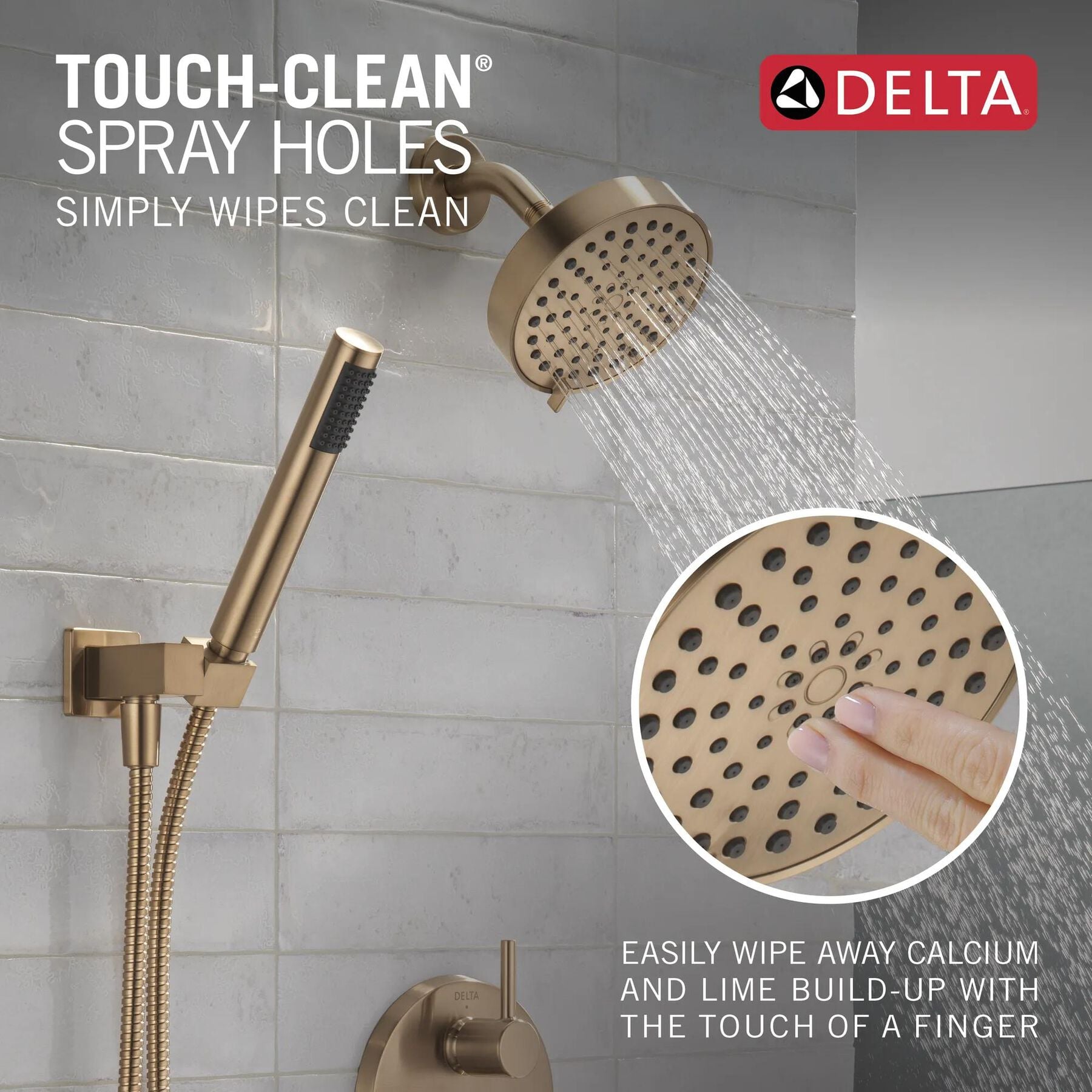 14S Shower Trim w Fixed Head & Hand Shower