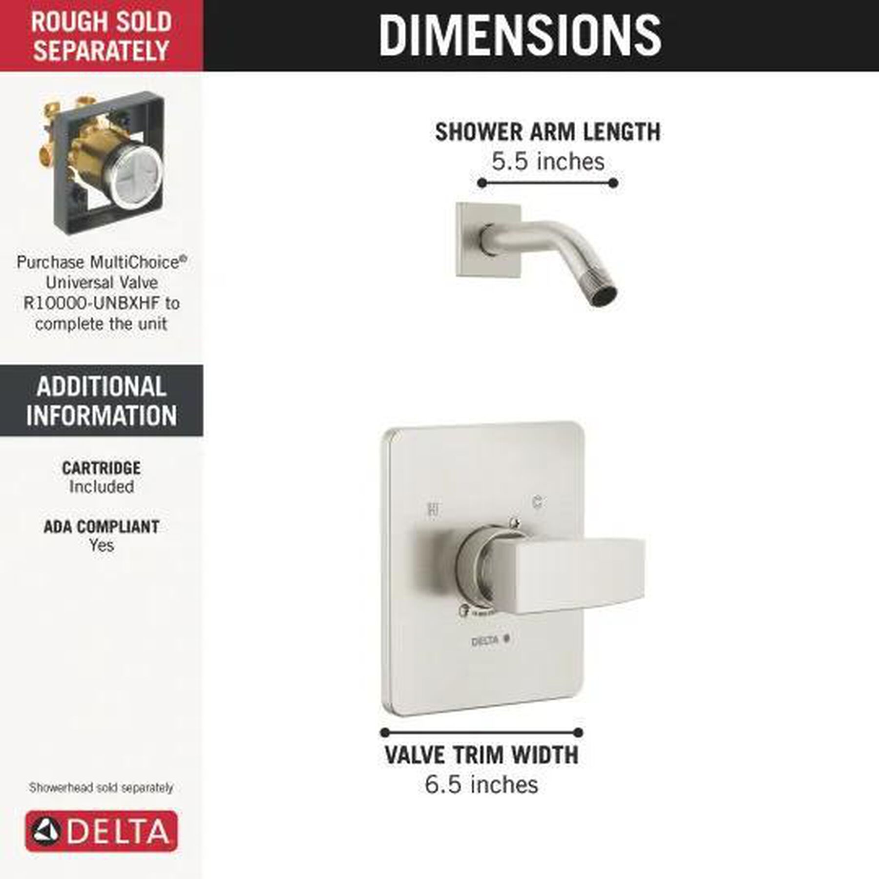 Monitor 14 Series Shower Trim - Less Head