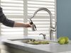 Single Handle Pull-Down Kitchen Faucet with Soap Dispenser