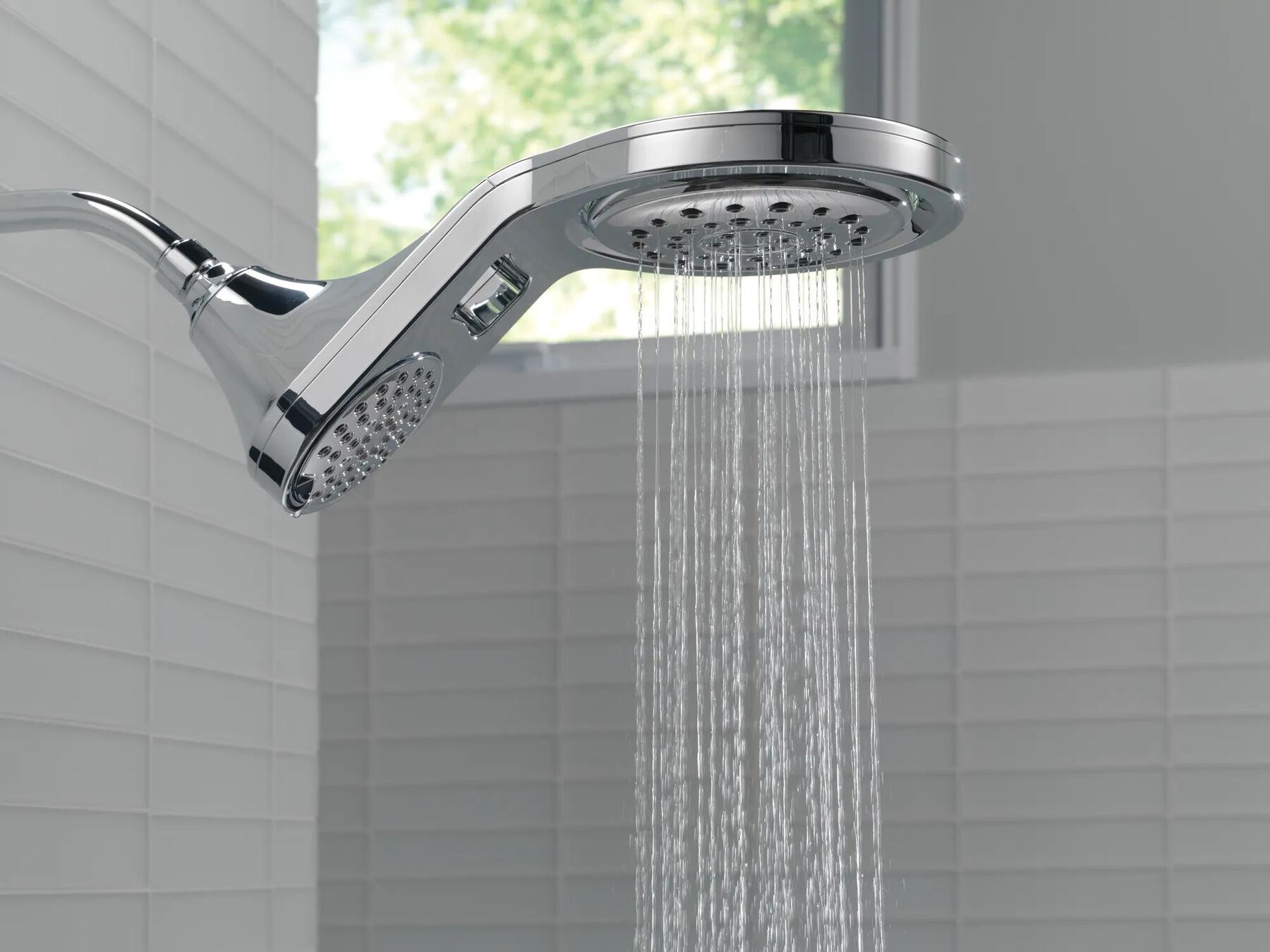 HydroRain&reg; 5-Setting Two-in-One Shower Head