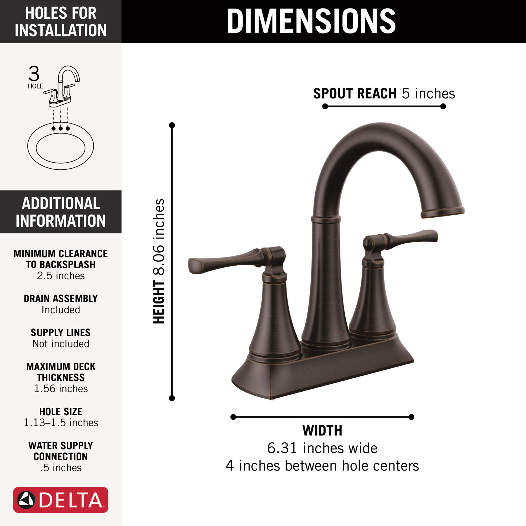 Centerset Bathroom Faucet (Recertified)