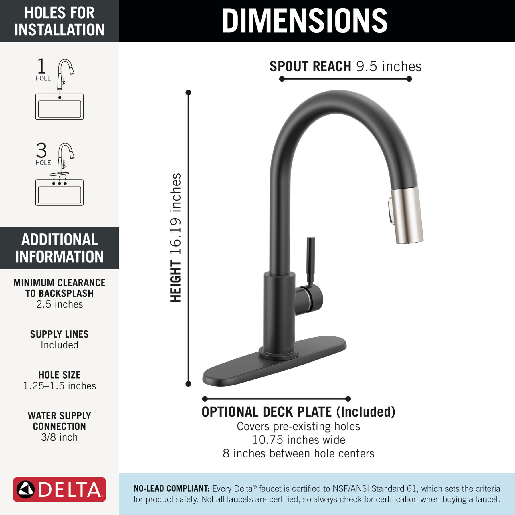 Single Handle Pull-Down Kitchen Faucet&nbsp;