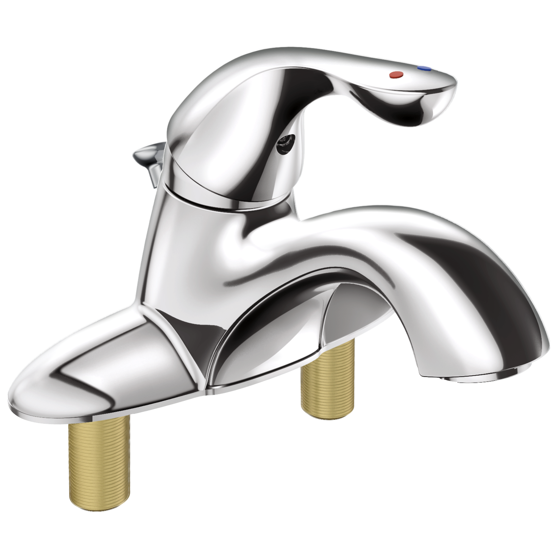 Single Handle Centerset Bathroom Faucet with City Shanks (Recertified)