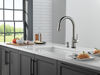 Touch2O with Touchless Technology Single Handle Pull-Down Kitchen Faucet with Soap Dispenser