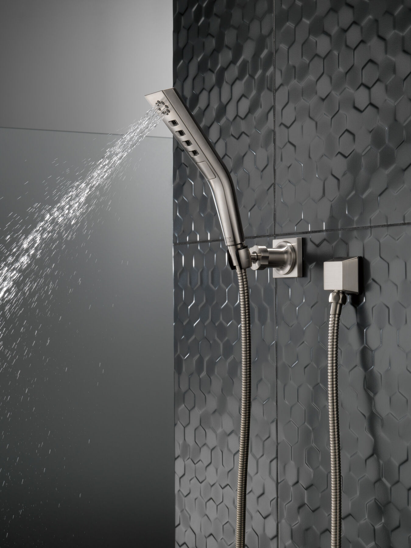 H<sub>2</sub>Okinetic&reg; 3-Setting Wall Mount Hand Shower