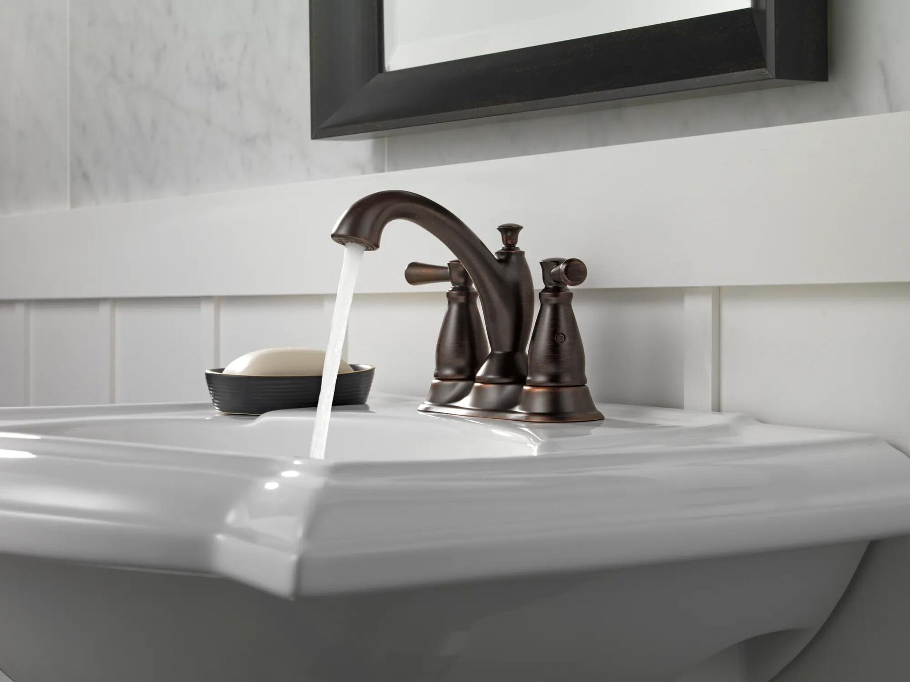 Traditional Two Handle Centerset Bathroom Faucet (Recertified)