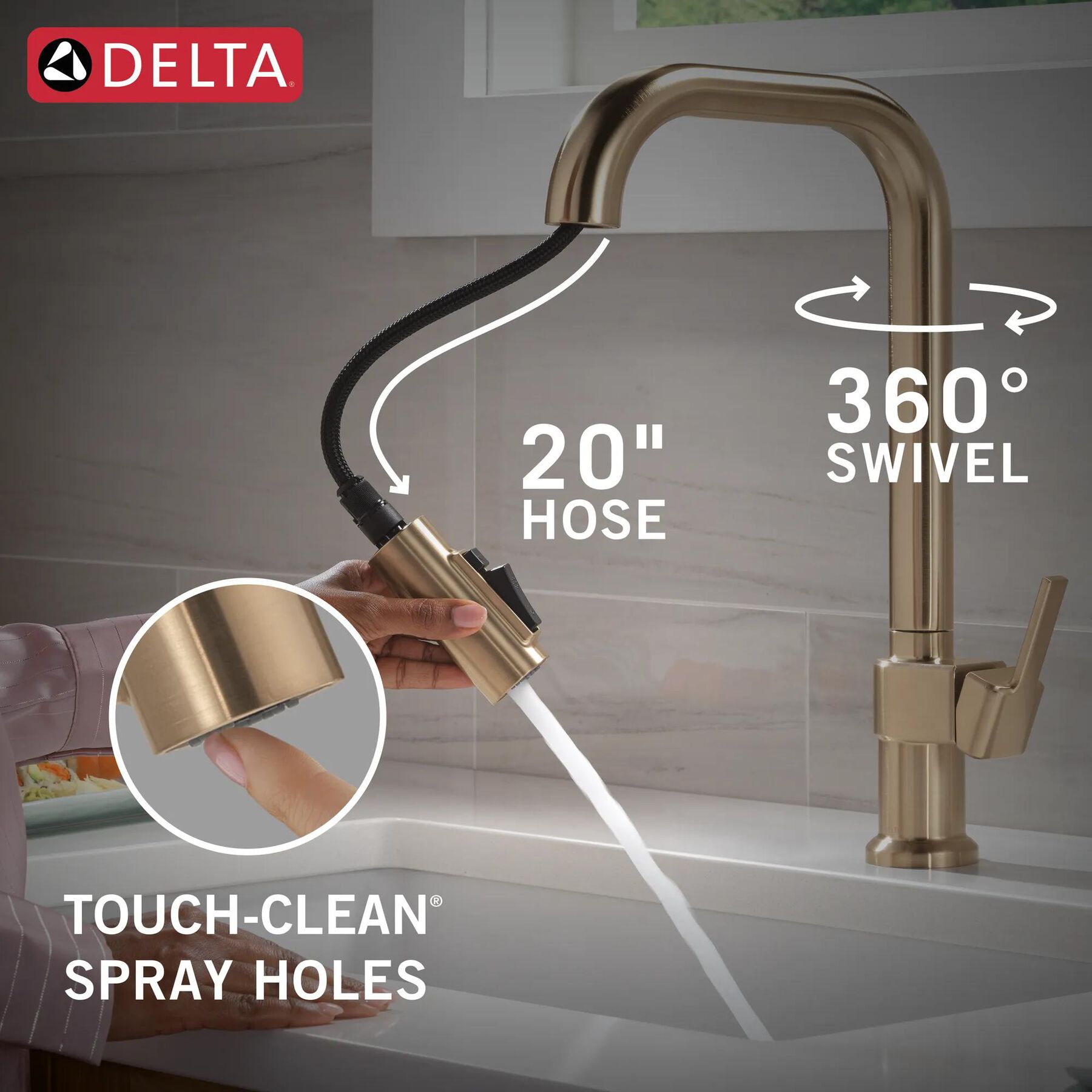 Single Handle Pull-Down Kitchen Faucet