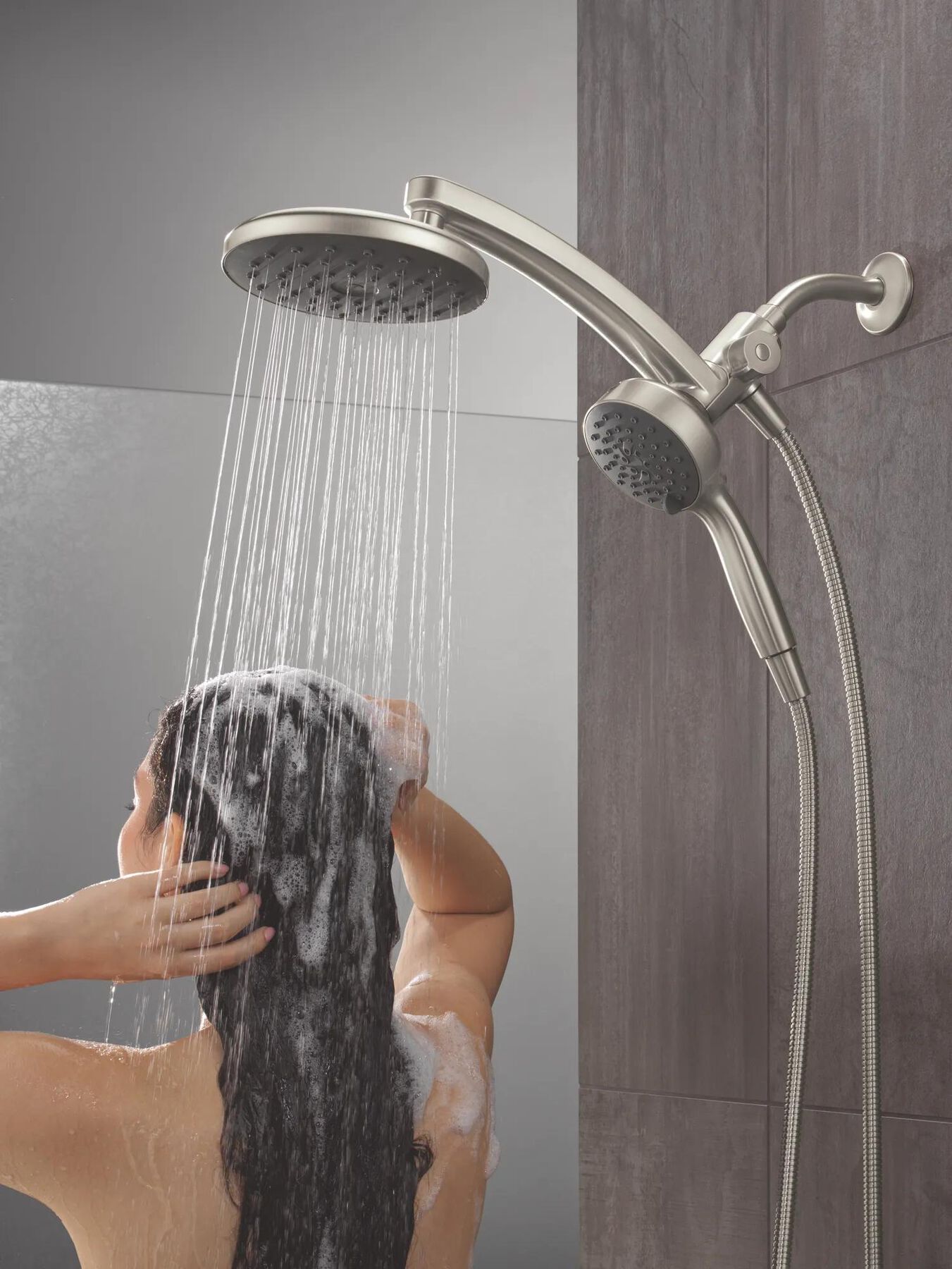 PivotPro&trade; 3-in-1 Combination Shower with TouchClean&reg; Spray Face