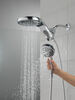HydroRain&reg; H<sub>2</sub>Okinetic&reg; 5-Setting Two-in-One Shower Head (Recertified)