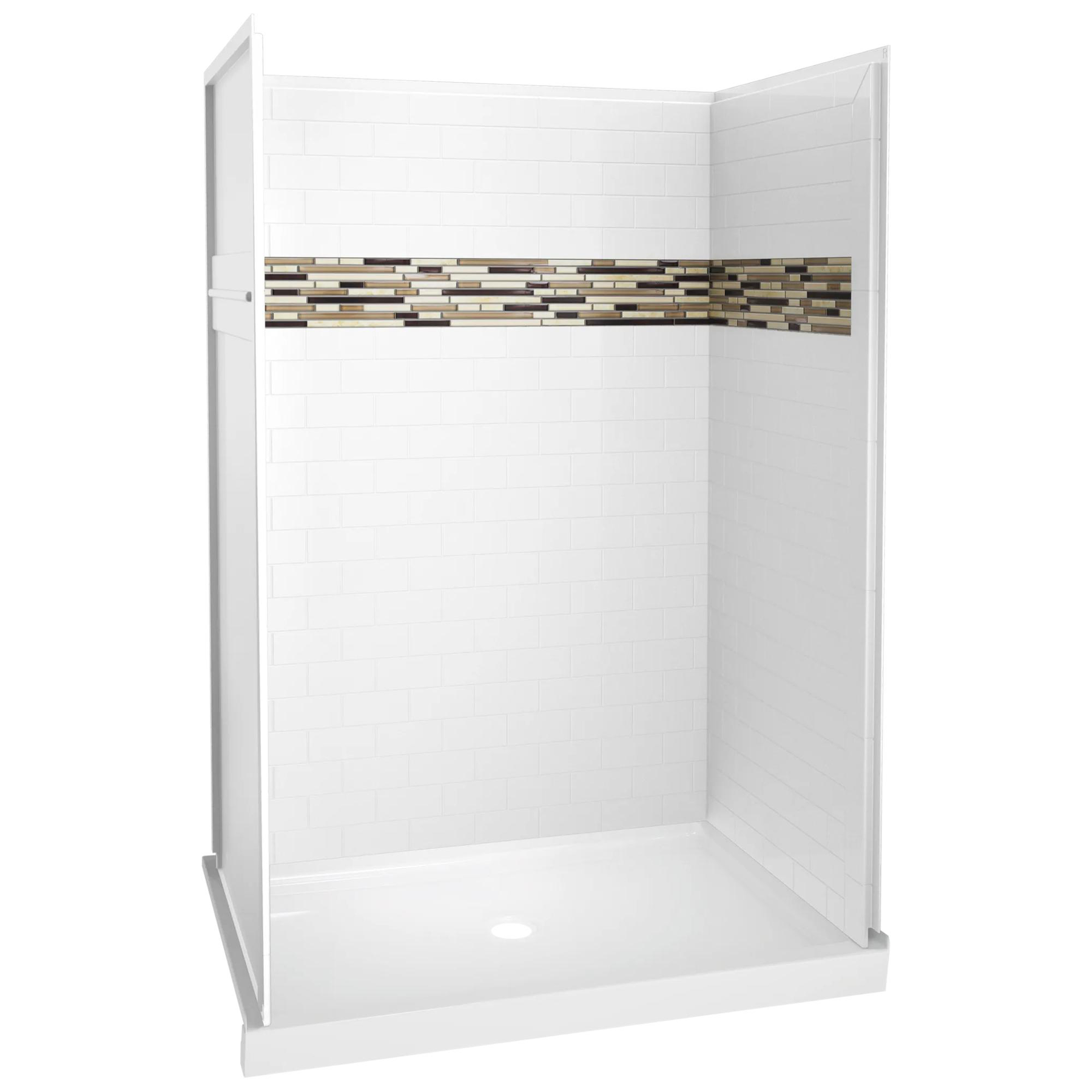 48'' x 74" x 34'' Shower Wall Set