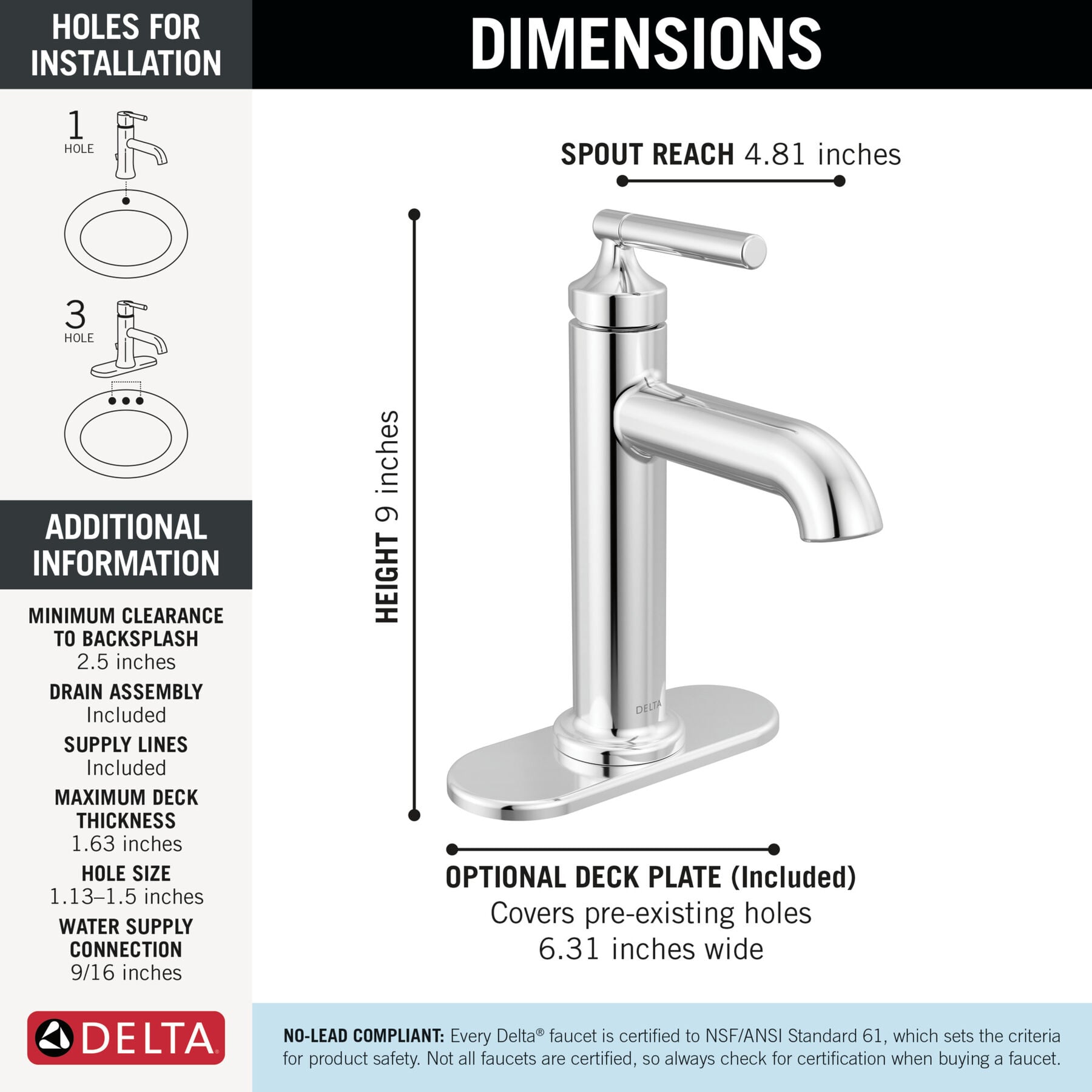 Single Handle Bathroom Faucet