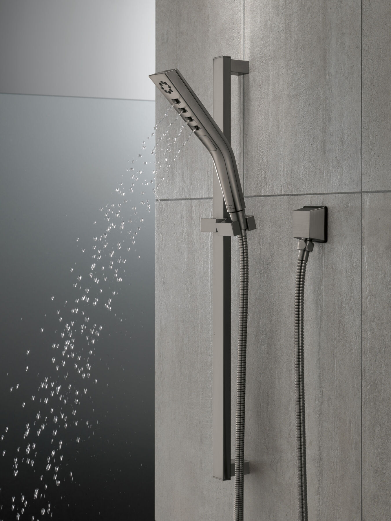 H<sub>2</sub>Okinetic&reg; 3-Setting Slide Bar Hand Shower