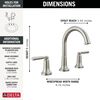 Two Handle Widespread Bathroom Faucet (Recertified)