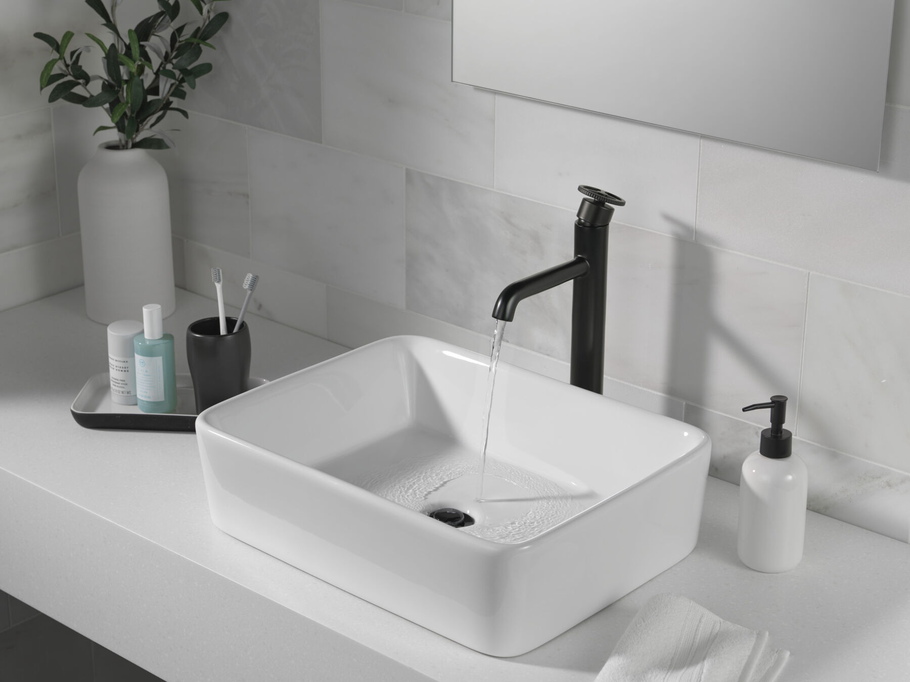 Single Handle Vessel Bathroom Faucet