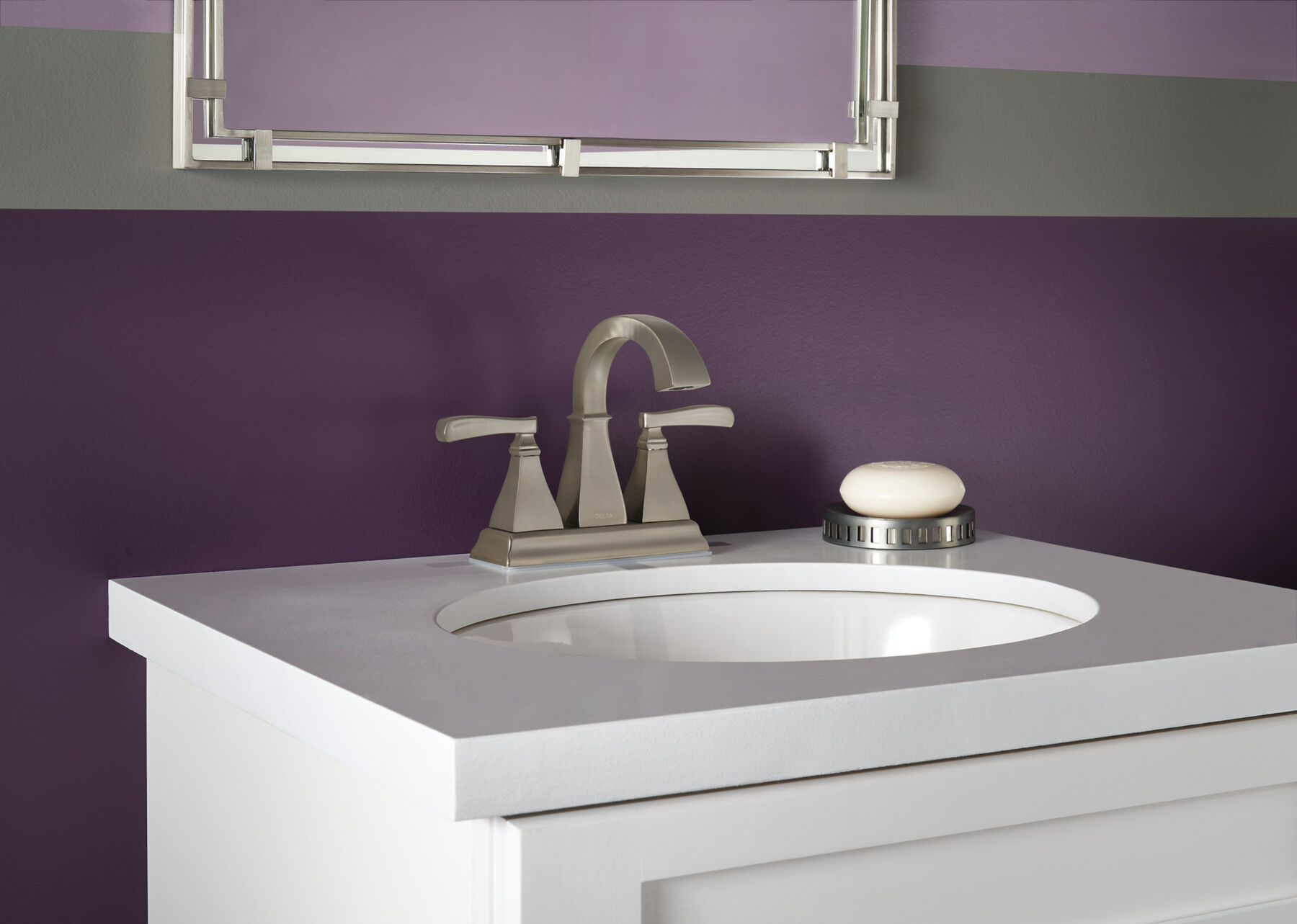 Two Handle Centerset Bathroom Faucet (Recertified)