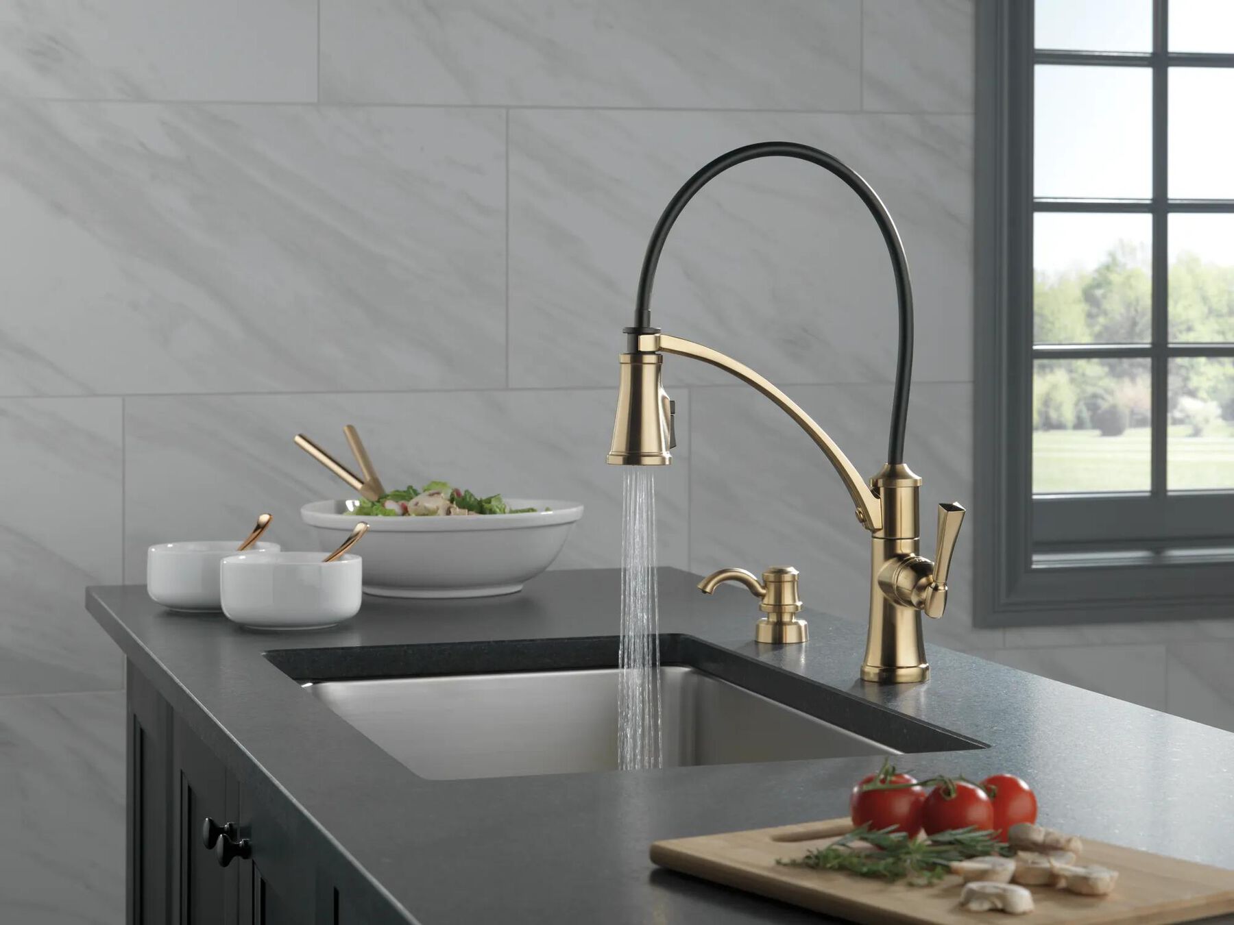 Single Handle Pull-Down Kitchen Faucet with ShieldSpray
