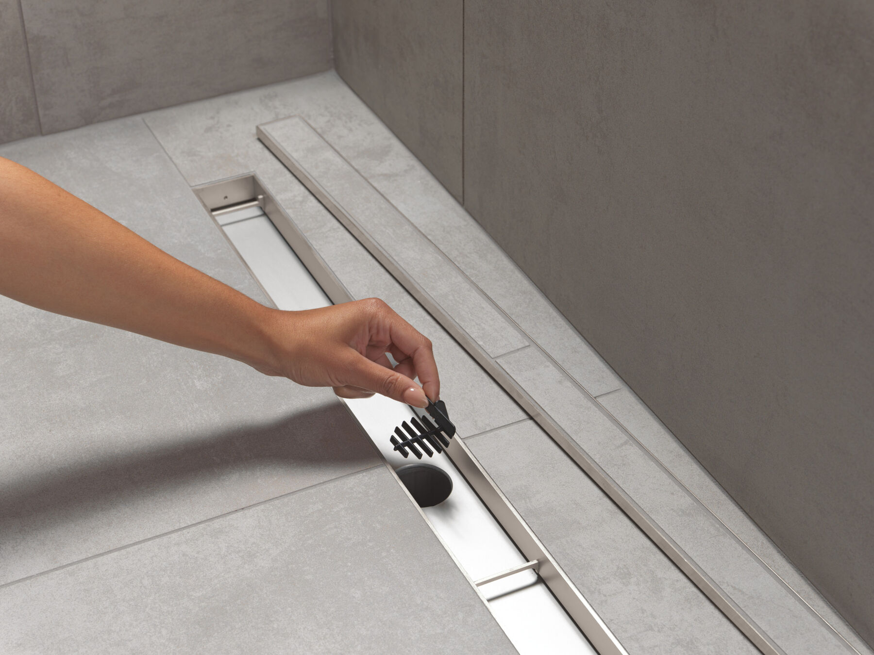 36" Reversible Linear Shower Drain Trim