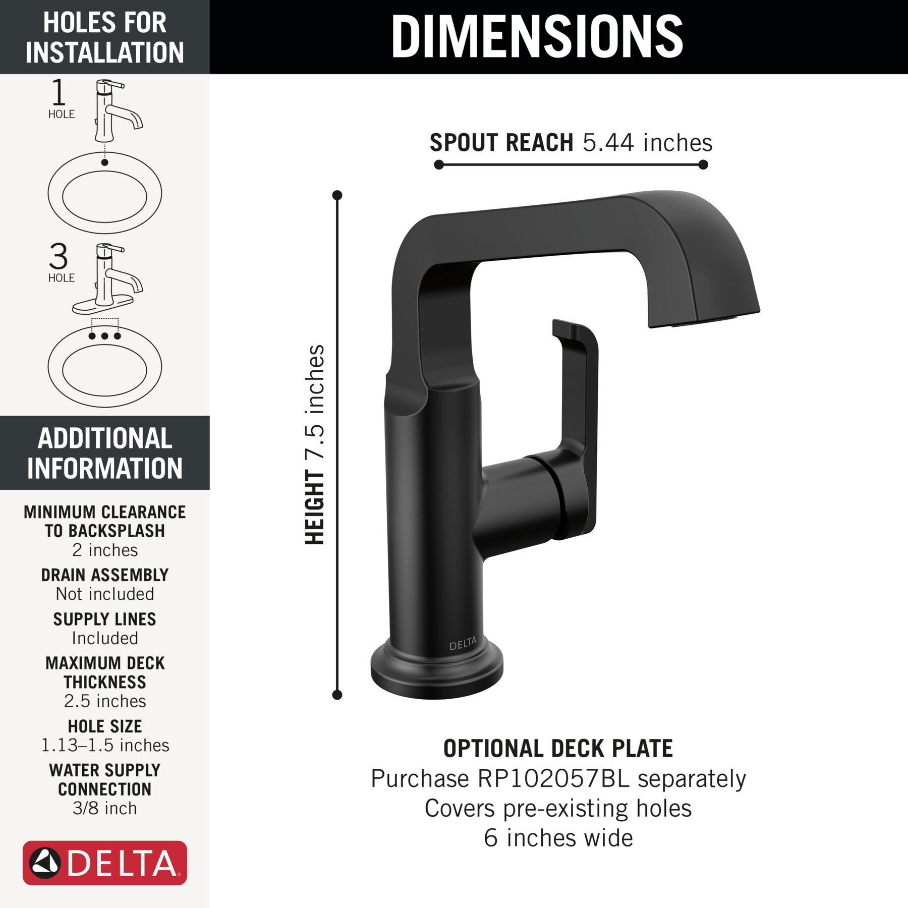 Single Handle Mid-Height Vessel Bathroom (Recertified)
