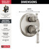 14 Series Integrated Diverter Trim 3-Setting