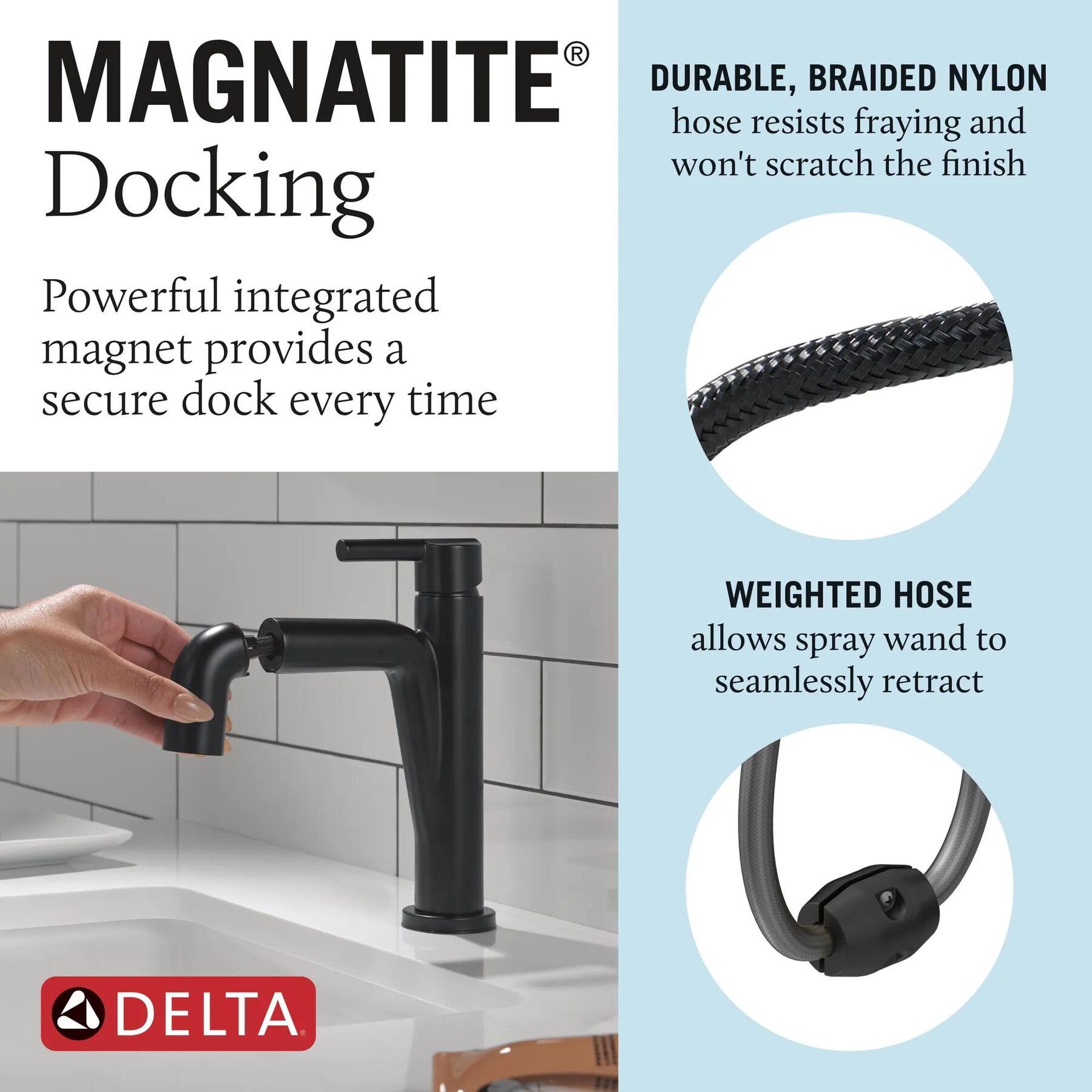 Single Handle Pull-Down Bathroom Faucet (Recertified)