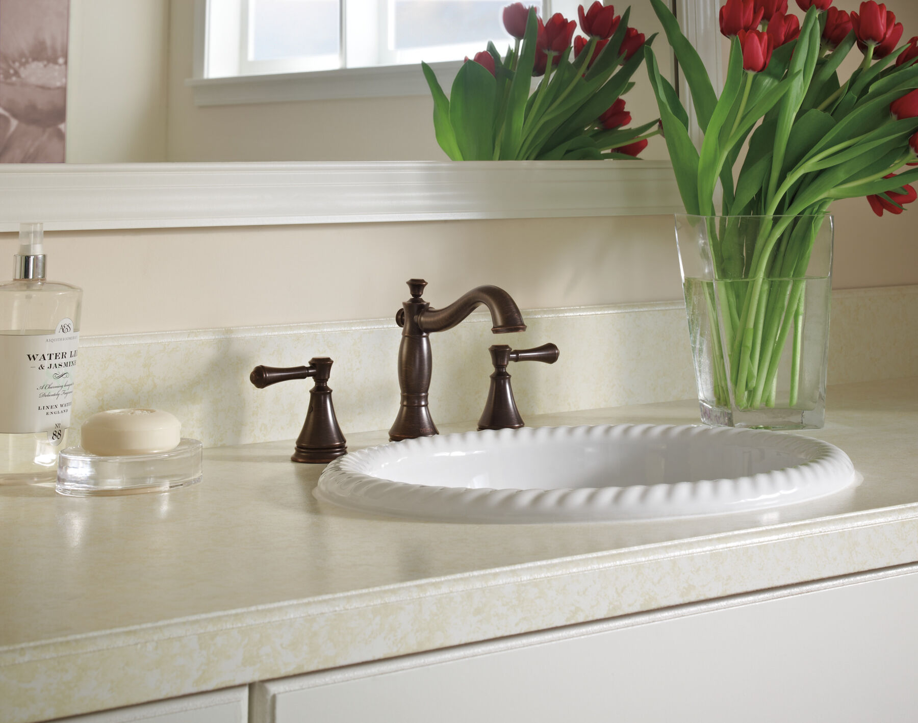 Two Handle Widespread Bathroom Faucet (Recertified)